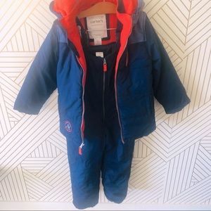 Carter’s Blue & Orange Snowsuit & Jacket, Size 7